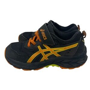 Asics Pre Venture 9 K12 Black Orange Running Shoes Kids Sneakers SEE photos